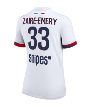 Billige Fotballdrakt Paris Saint-Germain Warren Zaire-Emery #33 Replika Bortedrakt Dame 2025-26 Kortermet Billige Fotballdrakt Paris Saint-Germain Warren Zaire-Emery #33 Replika Bortedrakt Dame 2025-26 Kortermet